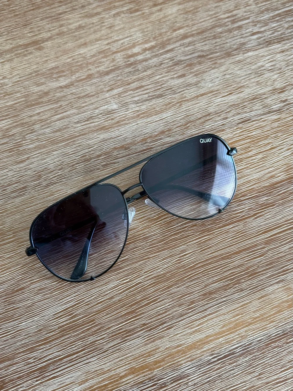 Quay Australia Men’s Black Aviator Sunglasses